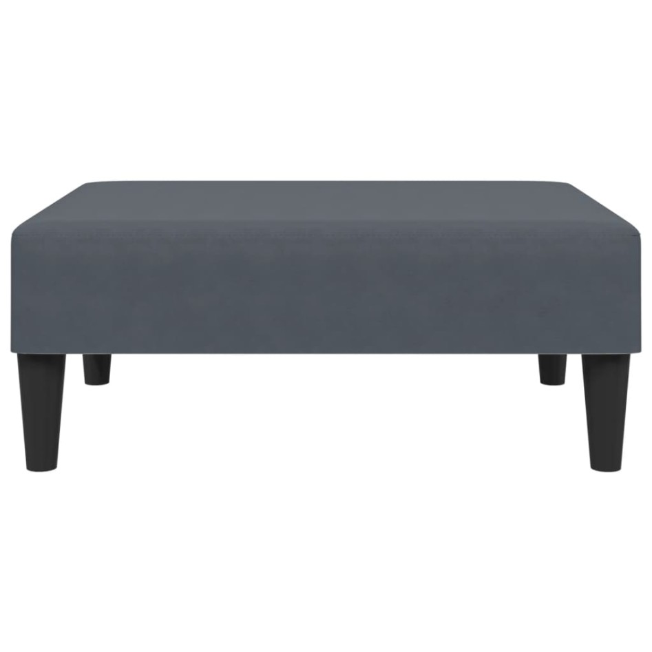 Sofá cama de 2 plazas con taburete terciopelo gris