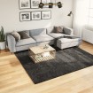 Alfombra de pelo largo moderna gris antracita 240x240 cm