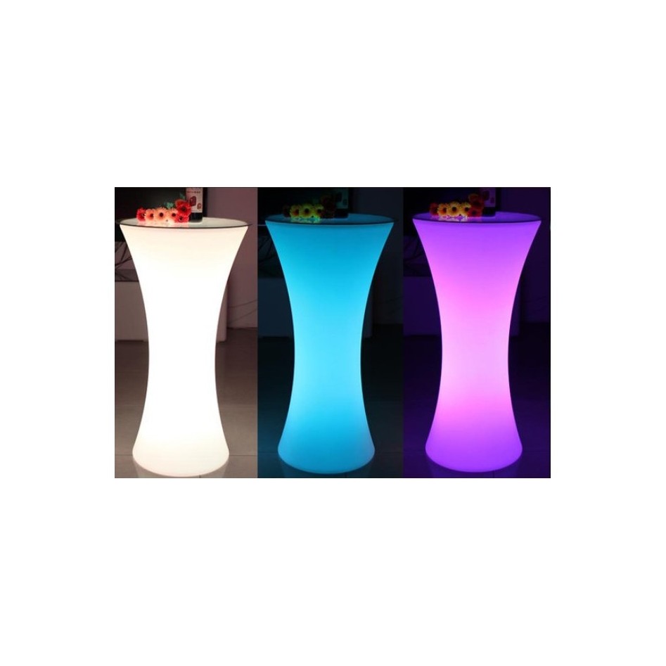 Mesita alta con luz RGBW, modelo Bled