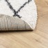 Alfombra de pelo largo moderna crema y negro Ø 280