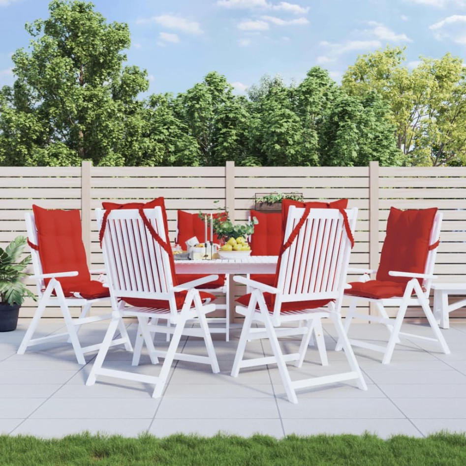 Cojines de silla con respaldo alto 6 uds tela Oxford