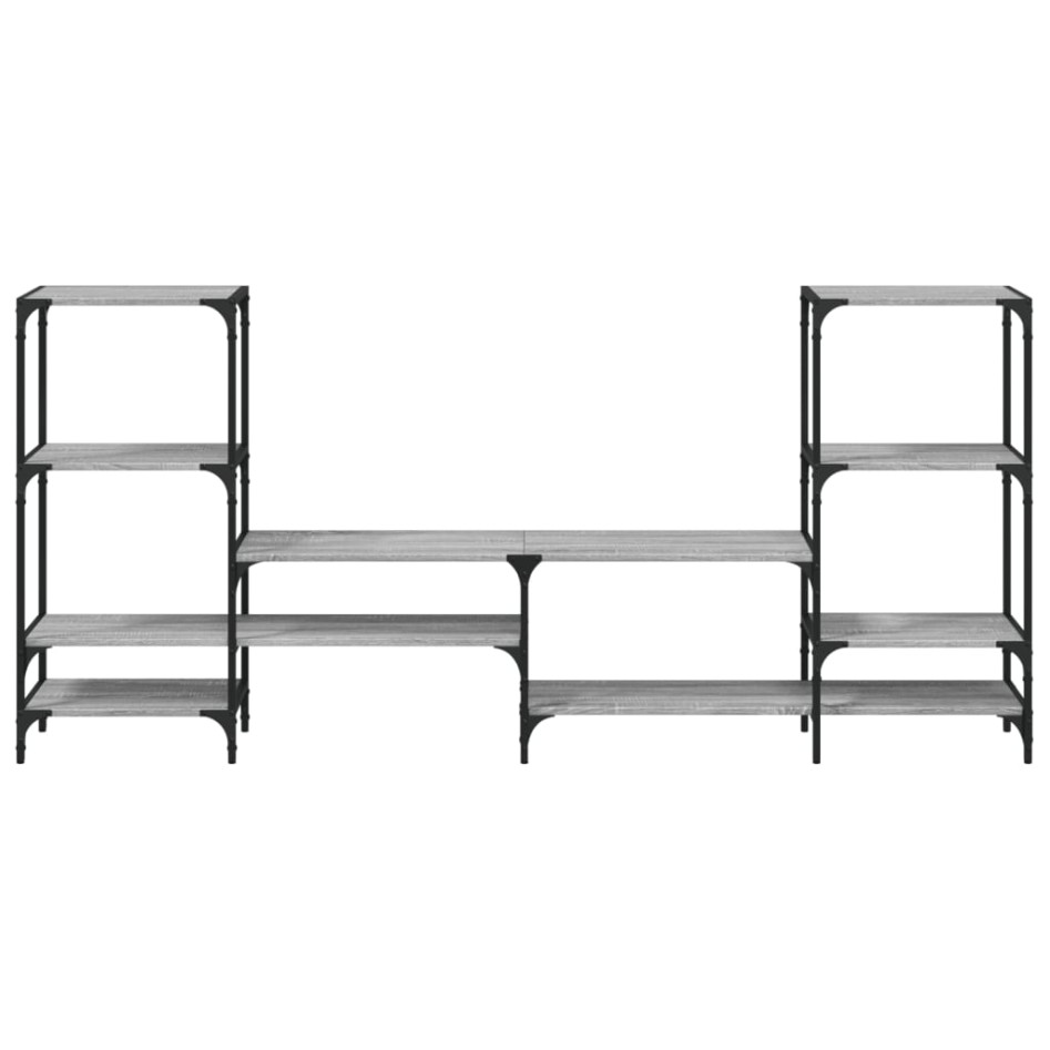 Mueble de TV madera de ingeniería gris Sonoma 206,5x28,5x95