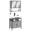Set de muebles de baño 2 pzas madera contrachapada gris sonoma