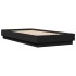 Estructura de cama con luces LED negro 75x190