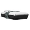 Estructura de cama con luces LED negro 100x200 cm