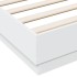 Estructura de cama con luces LED blanco 120x200