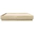 Estructura de cama con luces LED roble Sonoma 140x190