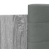 Estructura de cama cabecero luces LED gris Sonoma 120x200