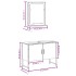 Set de muebles de baño 2 pzas madera de ingeniería roble