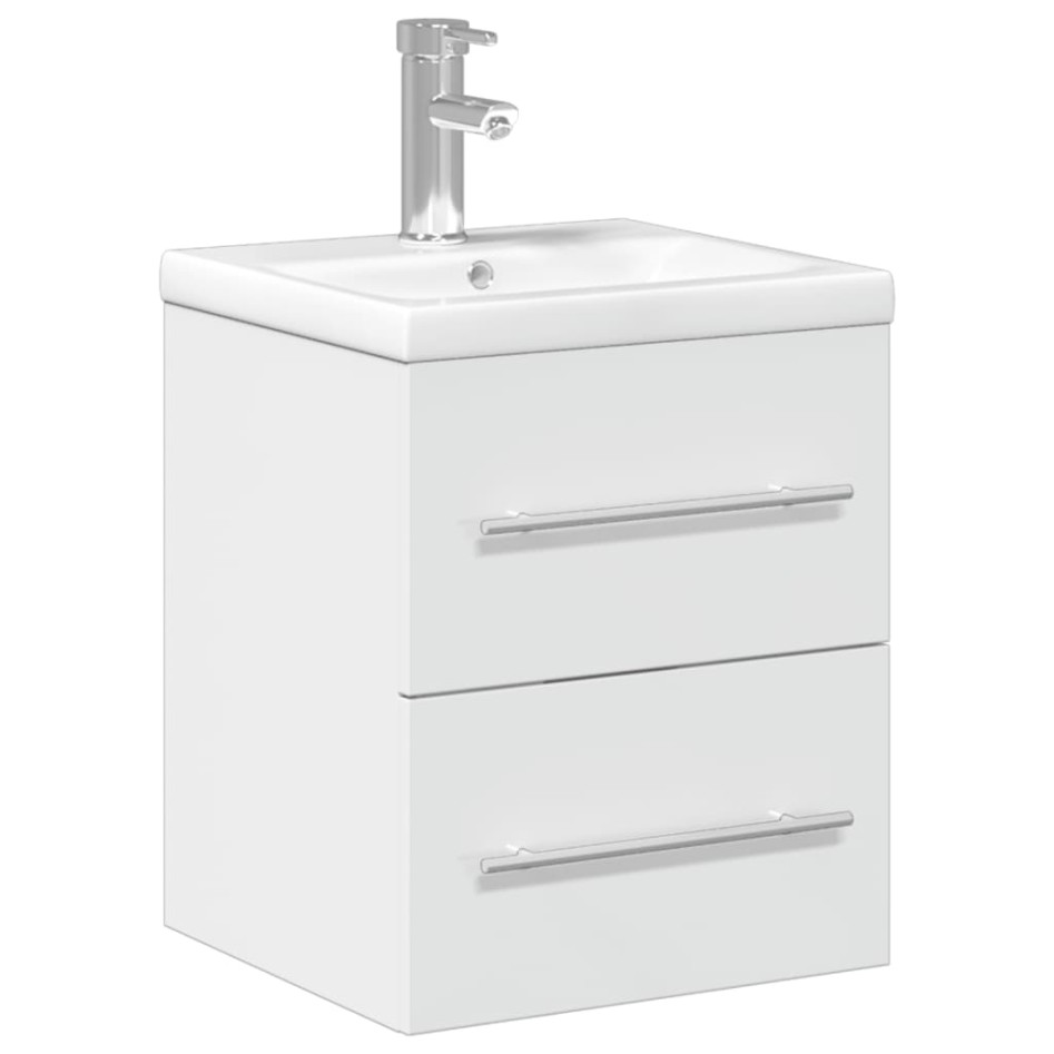 Mueble de baño con lavabo integrado blanco