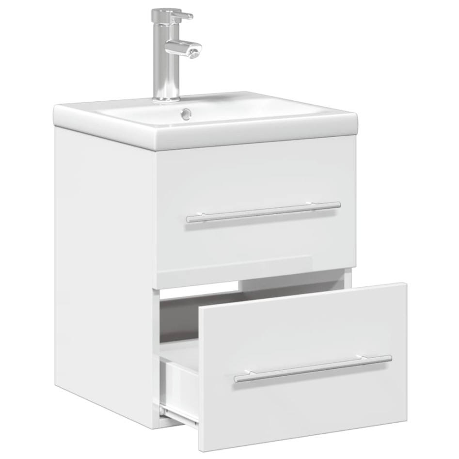 Mueble de baño con lavabo integrado blanco