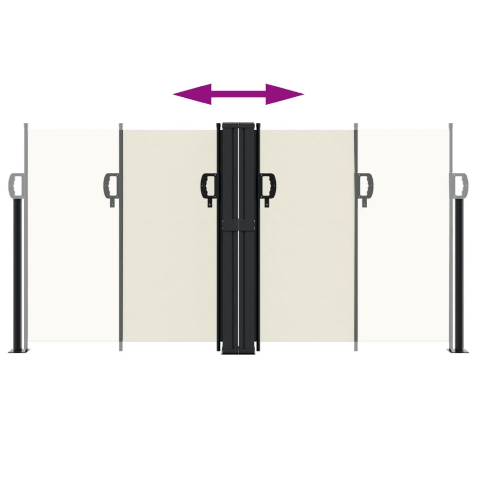 Toldo lateral retráctil crema 120x1200