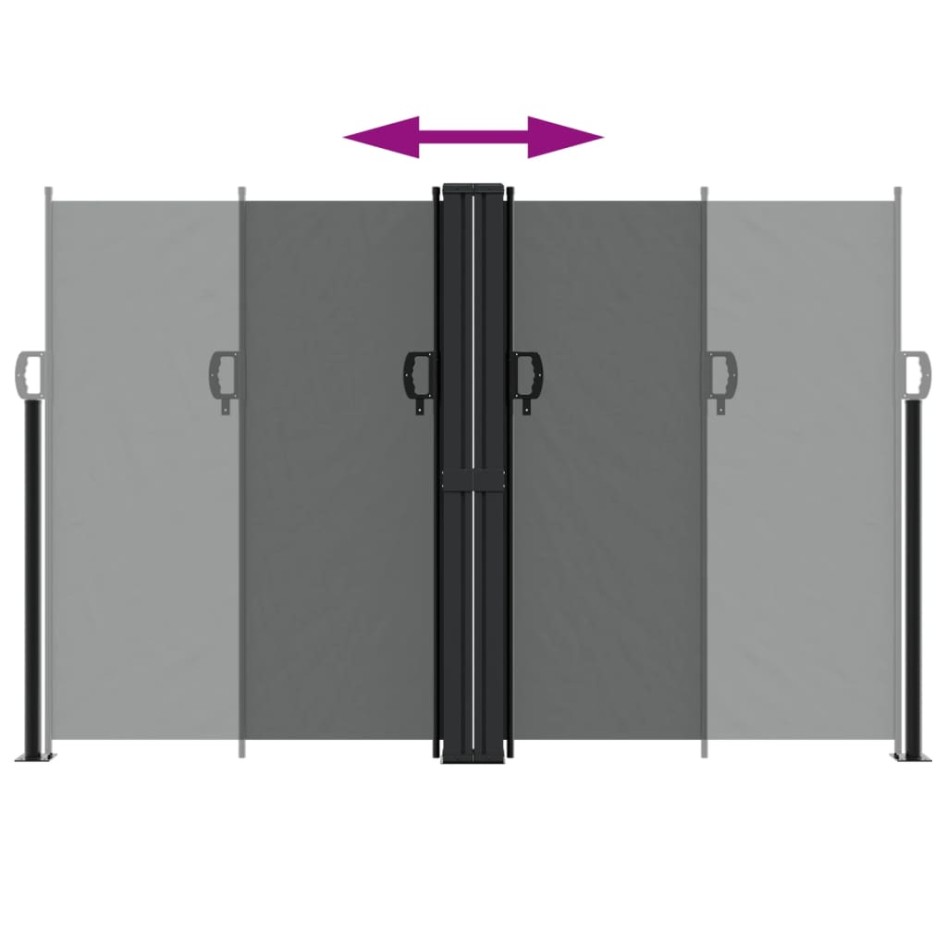 Toldo lateral retráctil antracita 160x1200