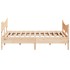 Estructura de cama con cabecero madera maciza pino 180x200