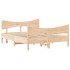 Estructura de cama con cabecero madera maciza pino 140x190