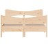 Estructura de cama con cabecero madera maciza pino 140x190