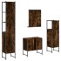 Set de muebles de baño 4 piezas madera contrachapada roble
