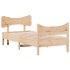 Estructura de cama con cabecero madera maciza pino 100x200