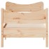 Estructura de cama con cabecero madera maciza pino 100x200