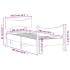 Estructura de cama con cabecero madera maciza pino 100x200