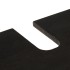 Armario de lavabo de baño madera maciza mango negro 62x33x58