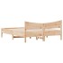 Estructura de cama con cabecero madera de pino blanco