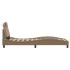 Estructura de cama con LED cuero sintético capuchino 90x190