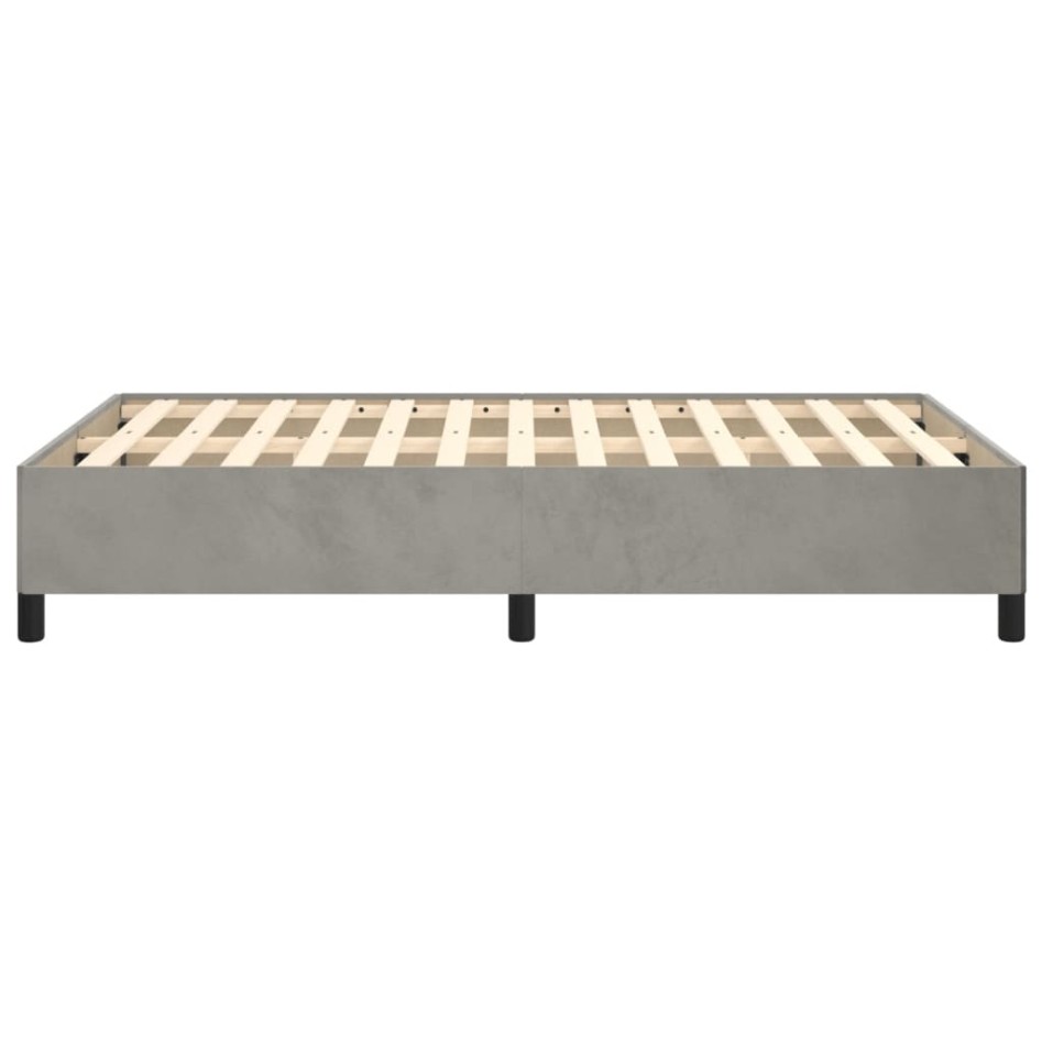 Estructura de cama terciopelo gris claro 120x190