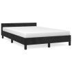 Estructura de cama con cabecero terciopelo negro 120x190 cm
