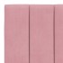 Estructura de cama con cabecero de terciopelo rosa 80x200