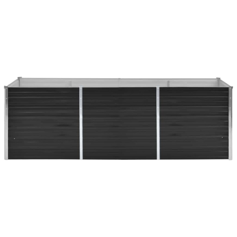 Arriate de acero galvanizado gris antracita 240x80x77