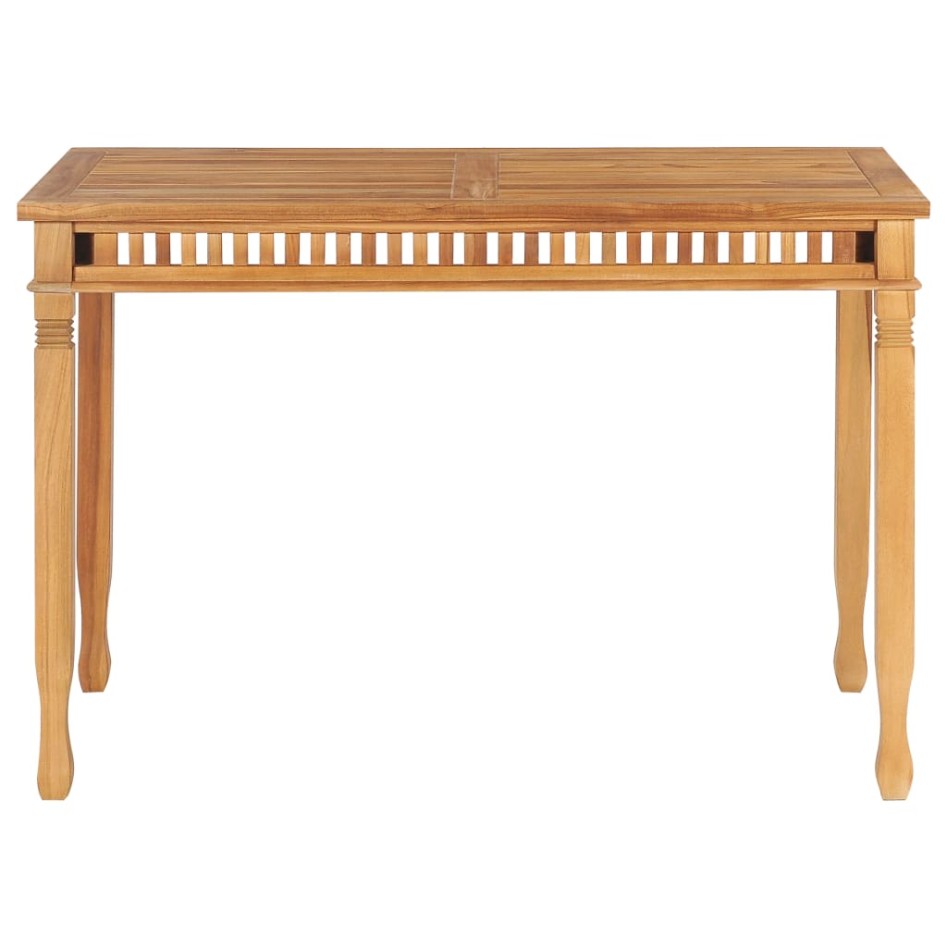 Mesa de comedor de jardín madera maciza de teca 120x65x80