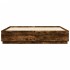 Estructura cama con luces LED madera roble ahumado 200x200