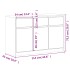 Aparador SAUDA madera maciza pino color roble 114x43x75,5