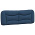 Estructura de cama con luces LED tela azul 140x200
