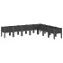 Jardinera con patas PP negro 200x160x42
