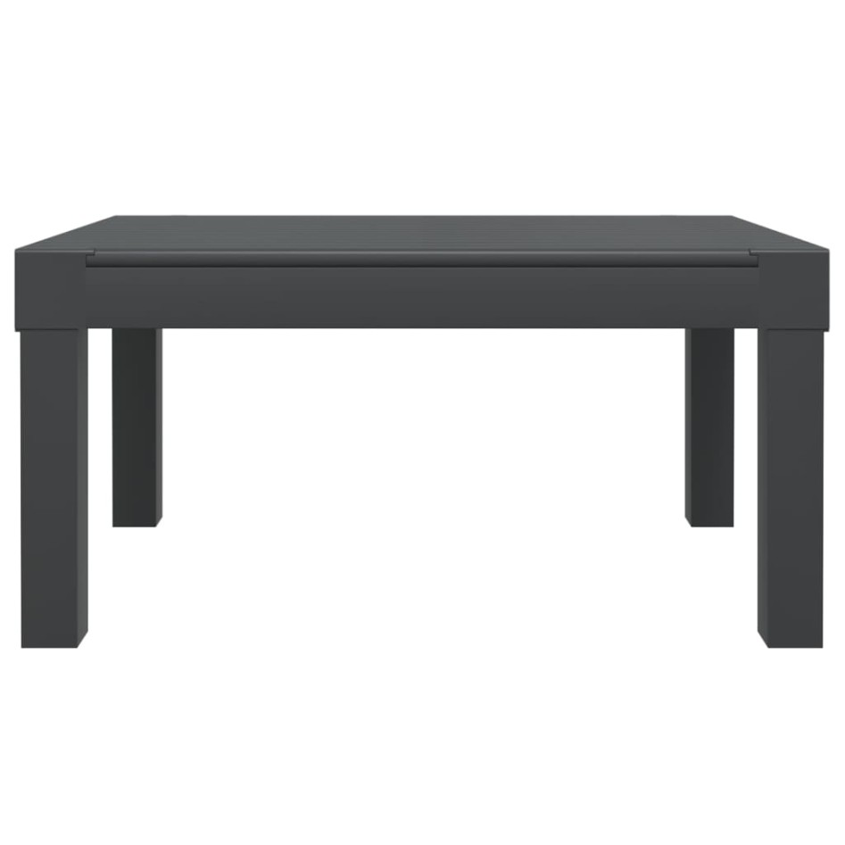 Juego muebles de jardín 3 piezas y cojines PP gris