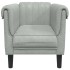 Sillón de terciopelo gris