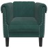 Sillón de terciopelo verde