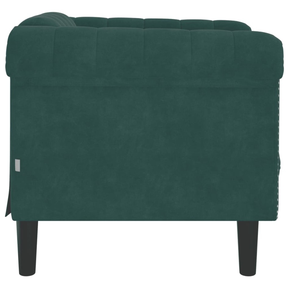 Sillón de terciopelo verde