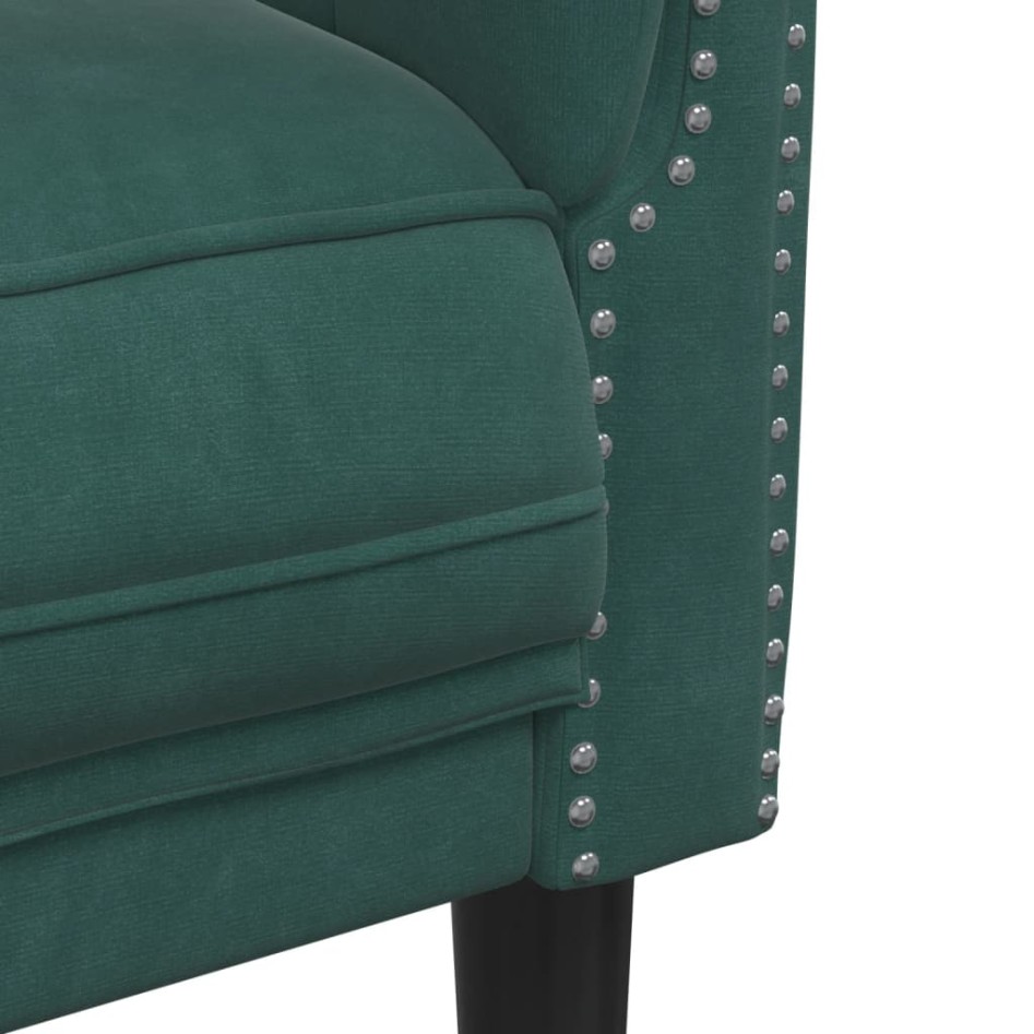 Sillón de terciopelo verde