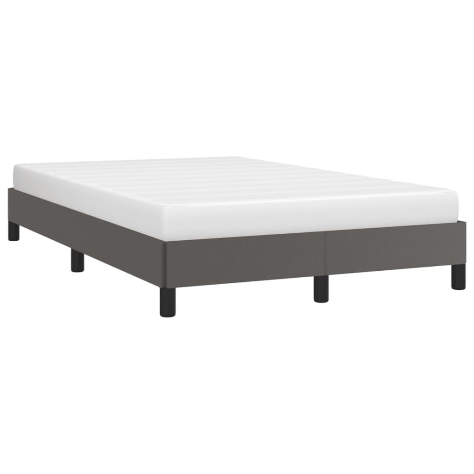Estructura de cama cuero sintético gris 120x190