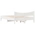 Estructura de cama de madera maciza de pino blanco 140x190