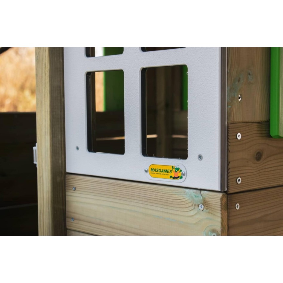 Casita elevada Lollipop con tobogán rosa