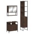 Set de muebles baño 3 pzas madera contrachapada roble