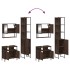 Set de muebles baño 3 pzas madera contrachapada roble