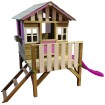 Casita elevada Lollipop con tobogán rosa