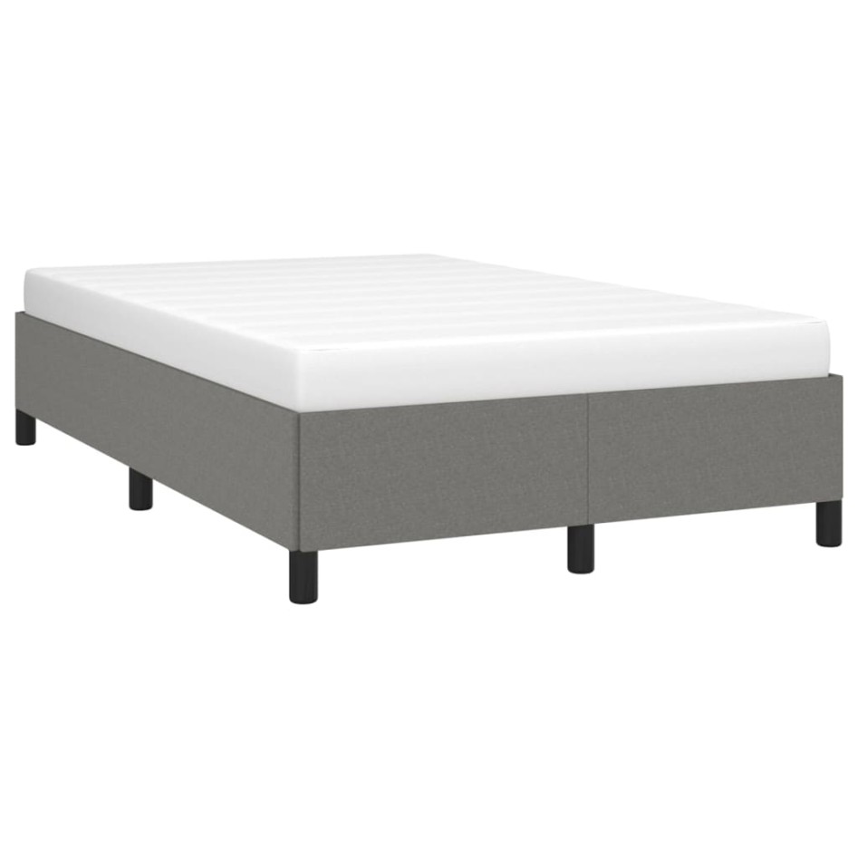Estructura de cama tela gris oscuro 120x190