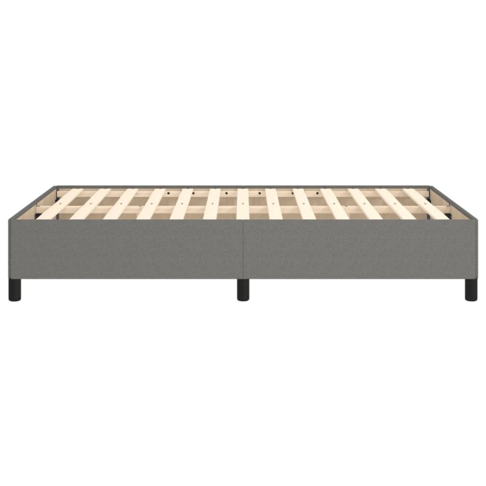 Estructura de cama tela gris oscuro 120x190