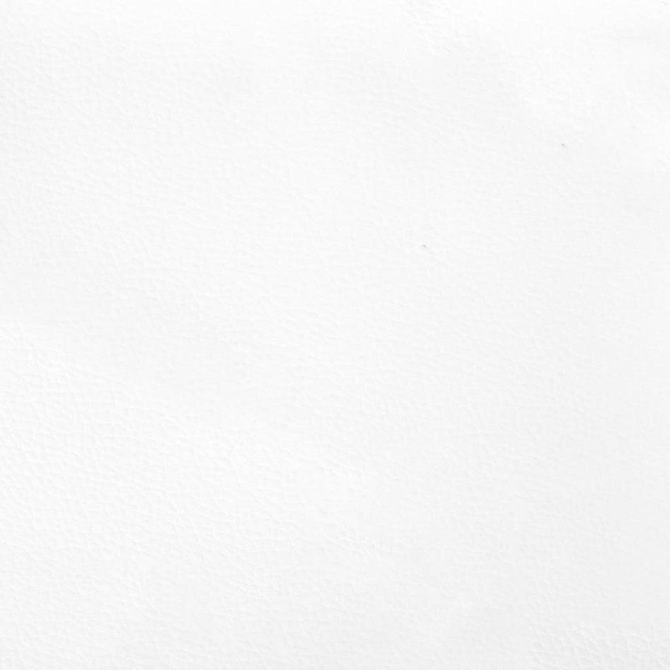 Estructura cama con cabecero cuero sintético blanco 120x190